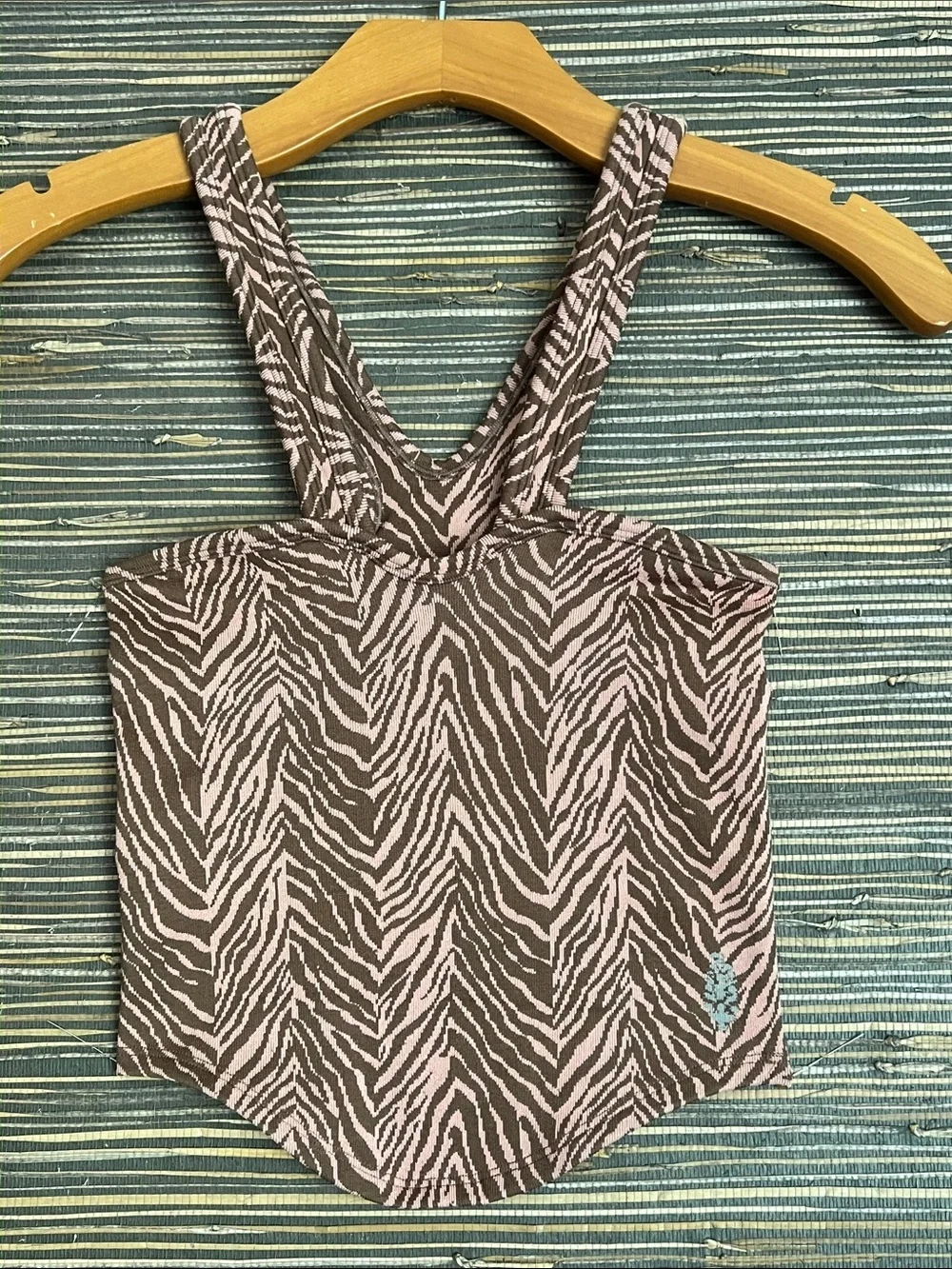 Free People Flutter Kick Tank in Zebra print Sz XS/S NWOT $48